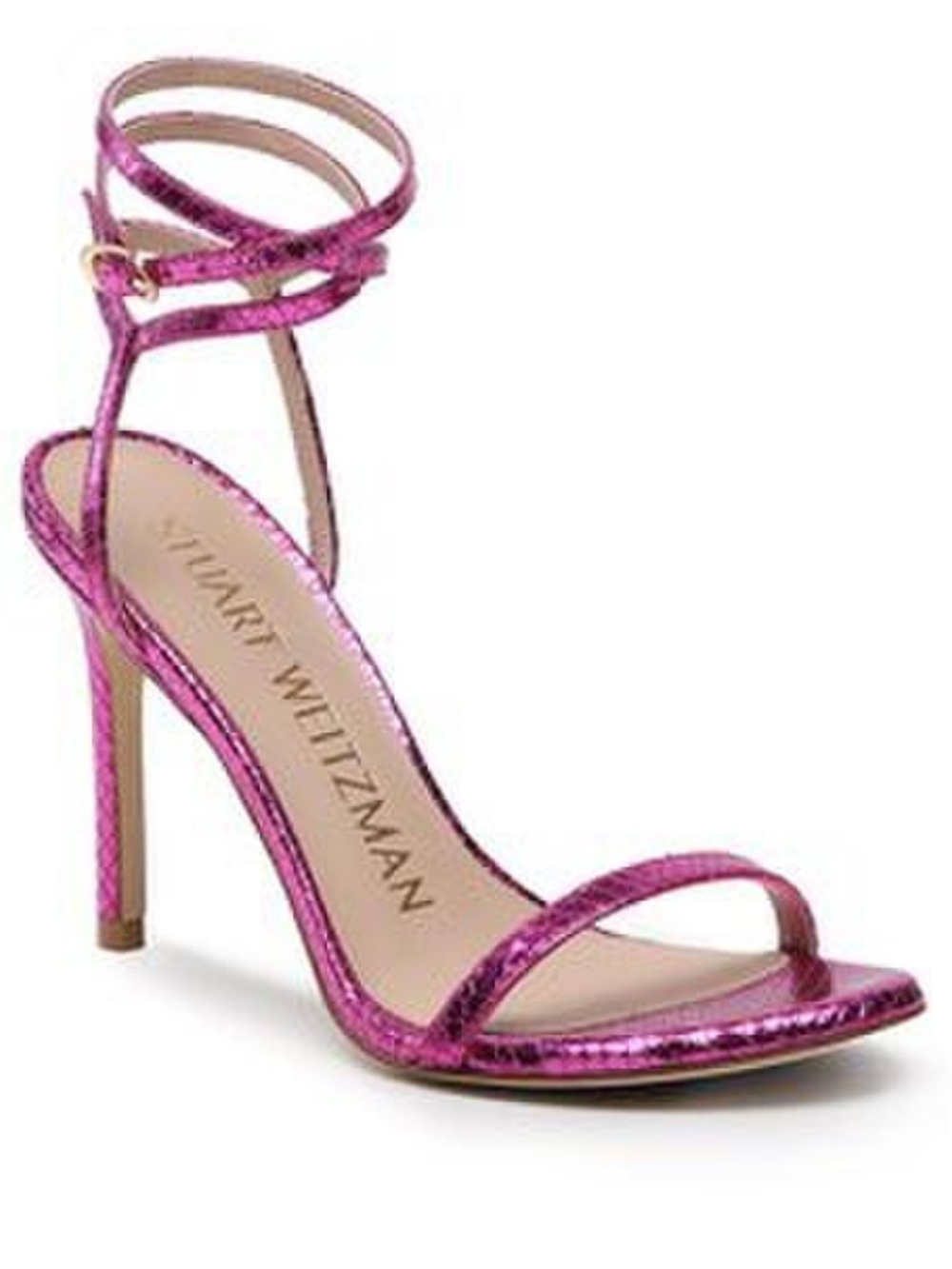 STUART WEITZMAN
Barelynude 100 Wrap Sandal NUDIST LEATHER PINK Size 8.5 NWB